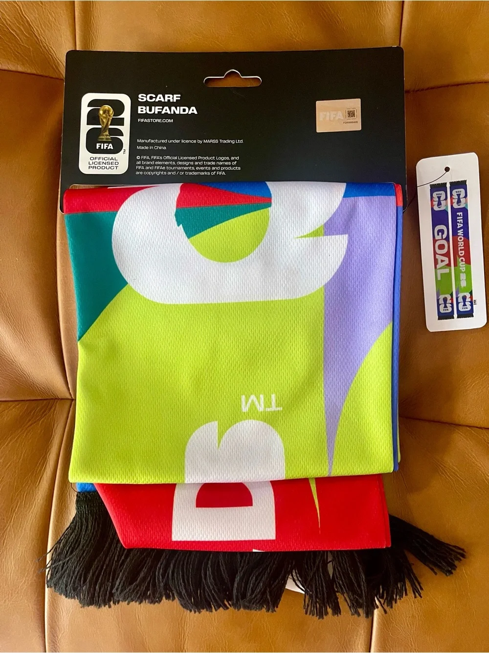 FIFA World Cup Scarf with Black Fringe